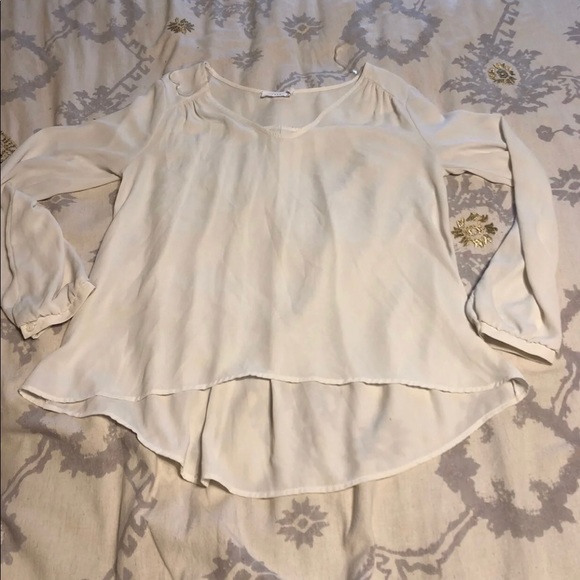 White chiffon blouse - Picture 2 of 2